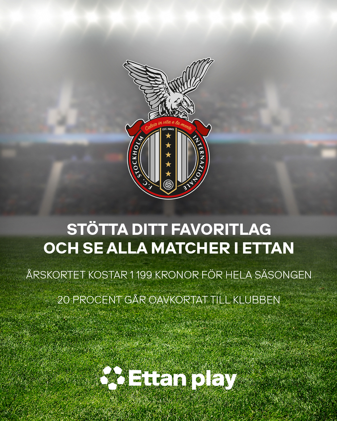 Följ FC Stockholms resa mot Superettan – alla matcher live på Ettan Play