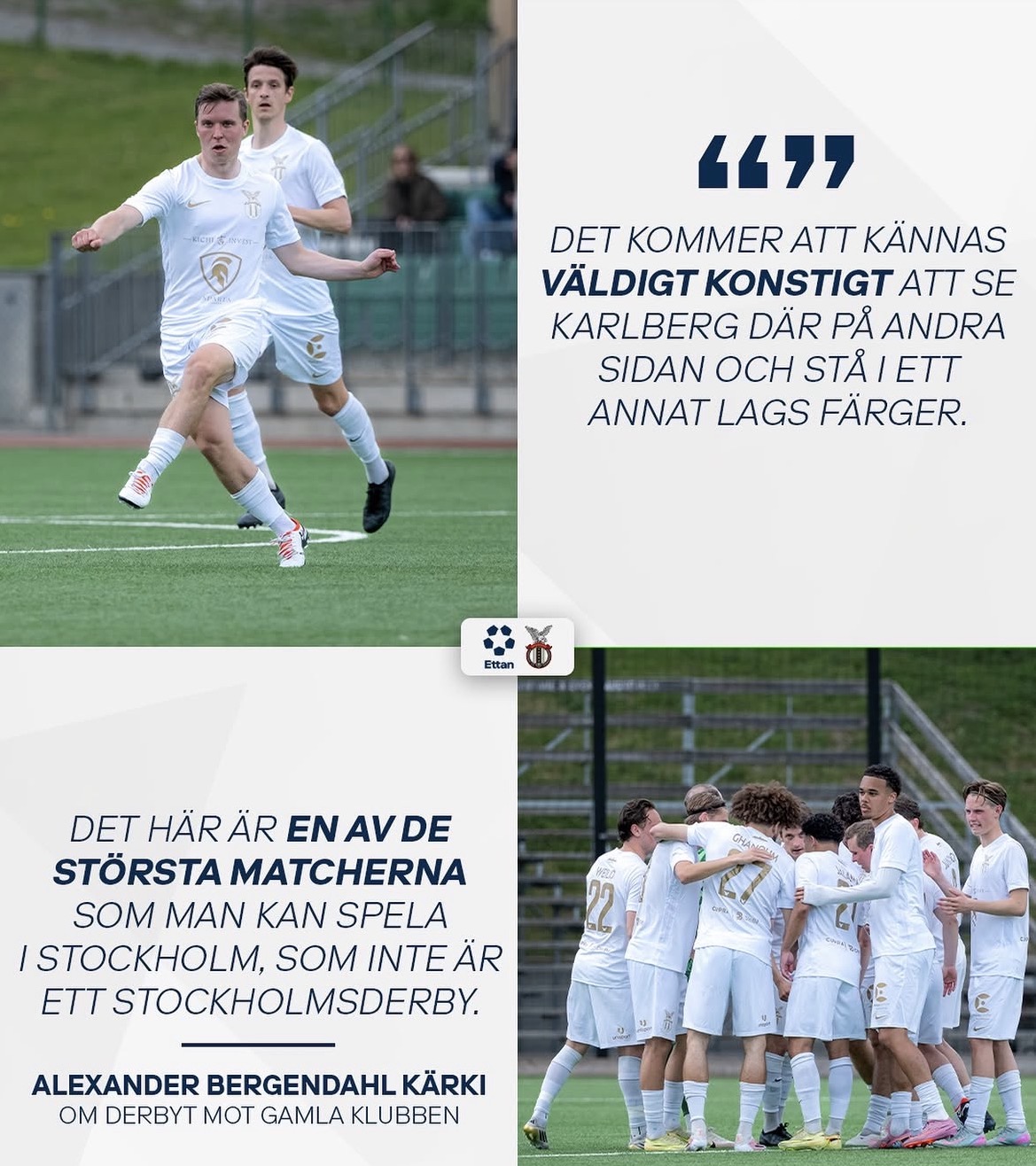 Alexander Bergendahl Kärki om derbyt mot Karlbergs BK